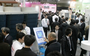 The show floor was crowded with many visitors